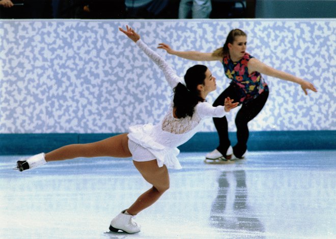 Nancy in Tonya na ledu v olimpijskem Lillehammerju leta 1994. FOTO: Reuters Connect
