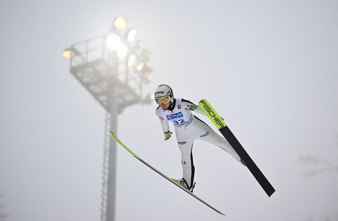 Ema Klinec med nastopom v Willingenu v začetku februarja. FOTO: Ina Fassbender/AFP
