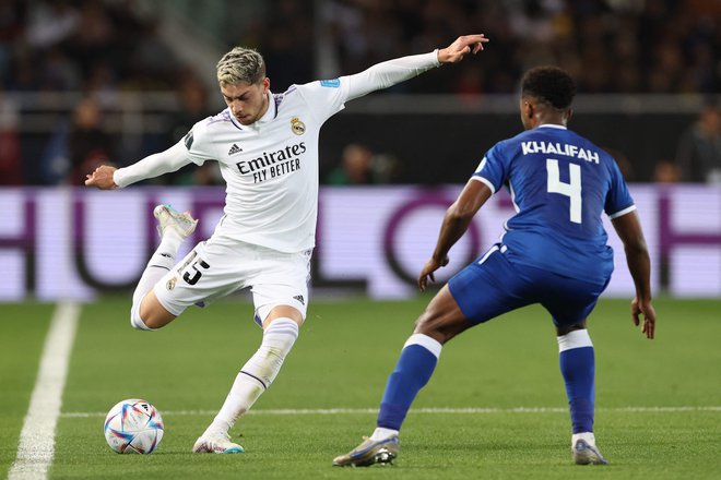 Federico Valverde je za Realovo zmago prispeval dva gola, tako kot Vinicius Junior. FOTO: Fadel Senna/AFP
