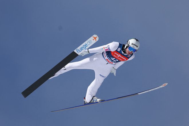 Timi Zajc med sobotnim nastopom v Lake Placidu. FOTO: Al Bello/AFP
