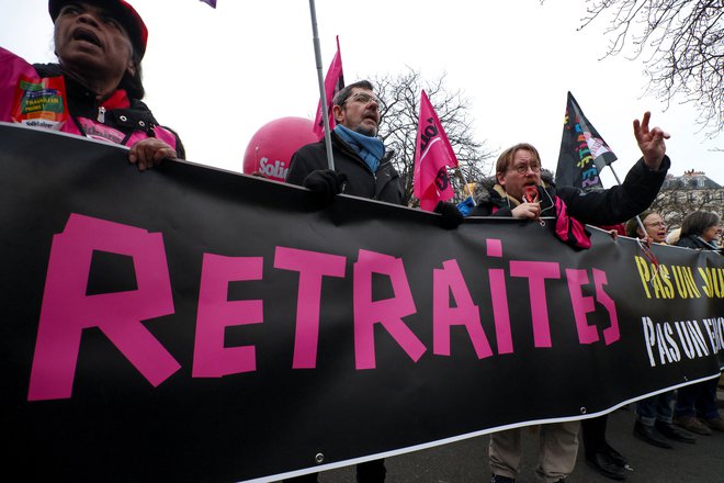 Francozi še naprej protestirajo proti pokojninski reformi.

FOTO:&nbsp;Yves Herman/Reuters
