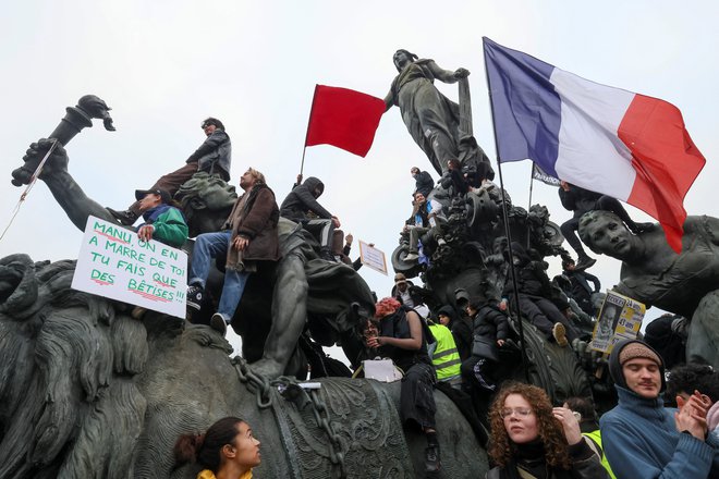 Socialno gibanje v Franciji ima različne obraze.&nbsp;FOTO:&nbsp;Yves Herman/Reuters
