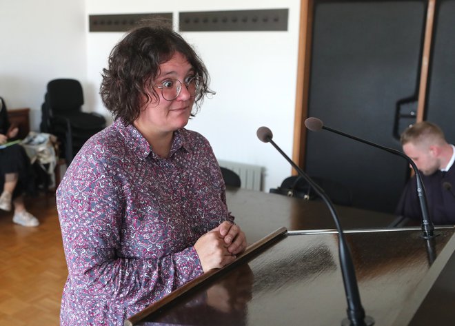 Barbara Filipčič se zagovarja zaradi uboja. FOTO: Dejan Javornik
