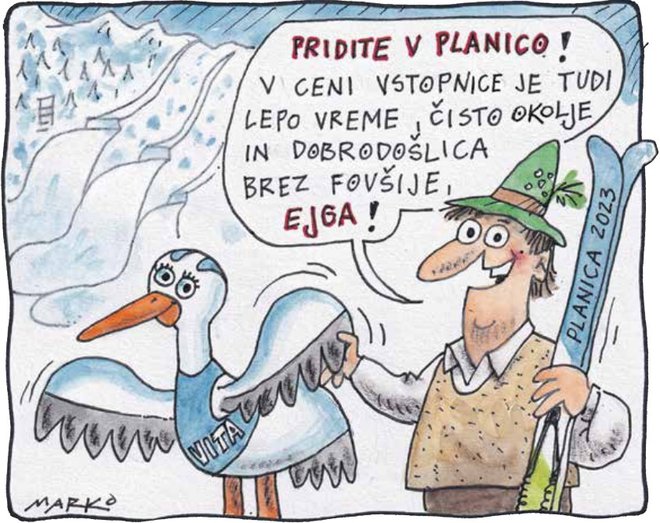 Karikatura 20.2.23 Foto Marko Kočevar
