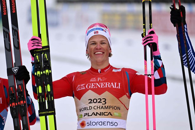 Johannes Høsflot Klæbo je vnovič dokazal, da je najboljši. FOTO: Joe Klamar/AFP
