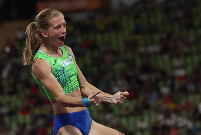 Tina Šutej skače v odlični formi.&nbsp;FOTO: Lukas Barth/Reuters
