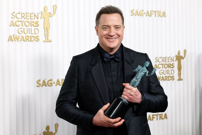Konec februarja je slavil na 29. podelitvi nagrad ceha filmskih igralcev v Los Angelesu. FOTO: Frazer Harrison/AFP
