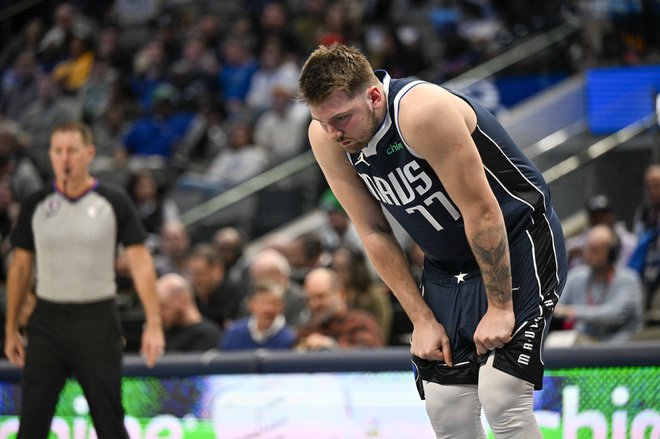 Luka Dončić ima že dva tedna težave s stegensko mišico. FOTO: Jerome Miron/USA Today Sports
