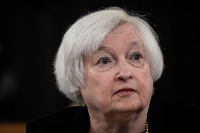 Ameriška finančna ministrica Janet Yellen verjame v odpornost domačega bančnega sistema. FOTO: Drew Angerer/Getty Images via AFP
