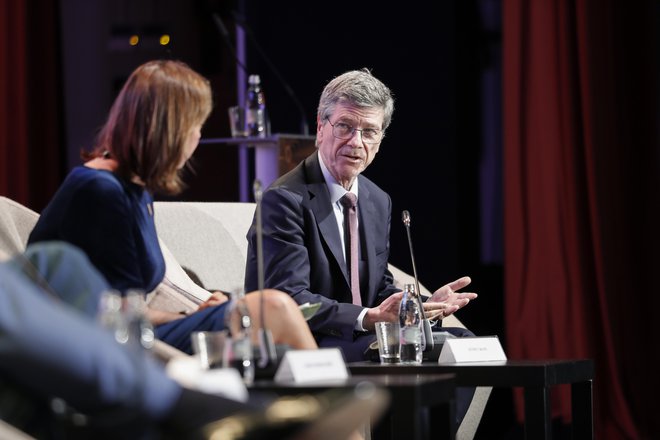 Jeffrey Sachs je bil septembra 2019 gost na blejskem strateškem forumu. FOTO UROŠ HOČEVAR
