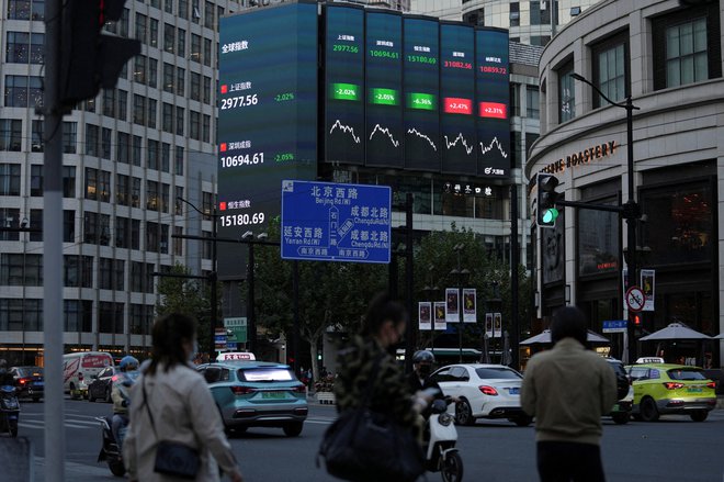 Ob zlomu SVB so se v Šanghaju prižgali alarmi. FOTO: Aly Song/Reuters
