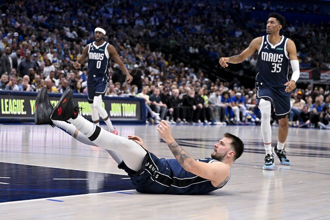 Luka Dončić se je po poškodbi vrnil na parket, a Dallas v bitki za končnico izgublja dah. FOTO: Jerome Miron/sa Today Sports
