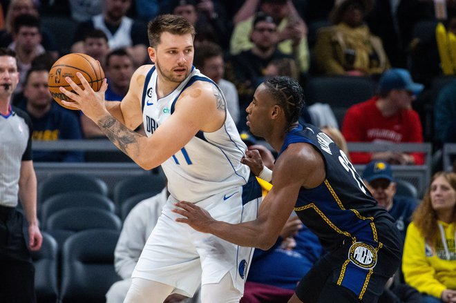 Slovenski zvezdnik Luka Dončić je v 28 minutah dosegel 25 točk, sedem podaj in šest skokov. FOTO: Trevor Ruszkowski/USA Today Sports