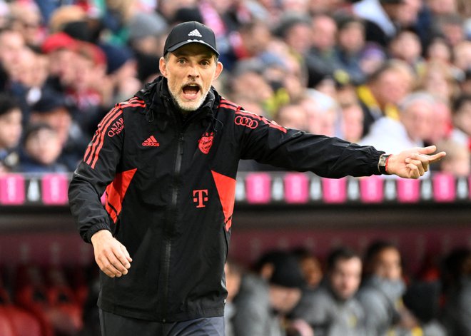 Thomas Tuchel je debitiral kot trener Bayerna in zmagal v nemškem derbiju. FOTO: Angelika Warmuth/Reuters