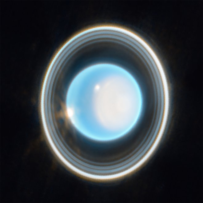 Webb je planet posnel s kamero v bližnje-infrardeči svetlobi (NIRCam) 6. februarja letos. FOTO: NASA, ESA, CSA, STScI, J. DePasq
