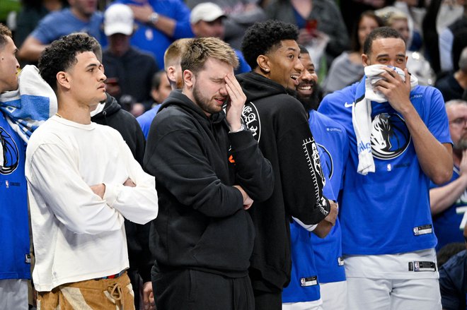 Luka Dončić v zadnjem obdobju ni imel prav veliko razlogov za veselje. FOTO: Jerome Miron/Usa Today Sports