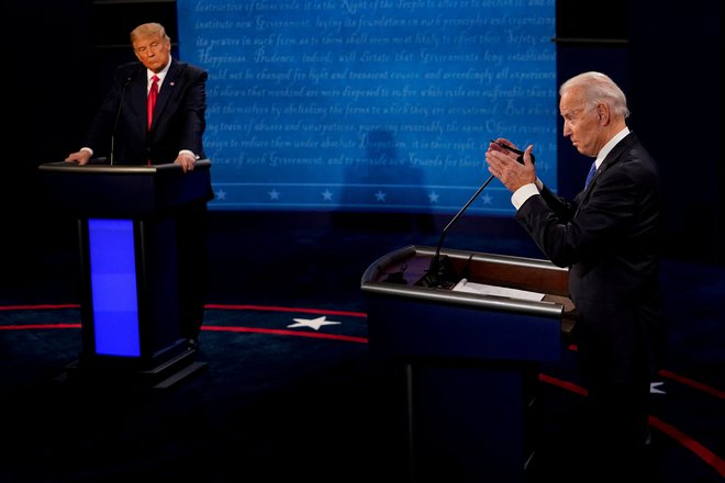 Joe Biden in Donald Trump. FOTO: Pool New/Reuters