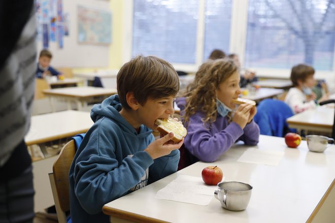 V vrtcih in šolah pripravljajo veliko različnih vrst dietnih obrokov, da bi vsak dan pripravljali še dva različna jedilnika, med katerima bi otroci izbirali, pa za zdaj menda ni izvedljivo. FOTO: Leon Vidic/Delo