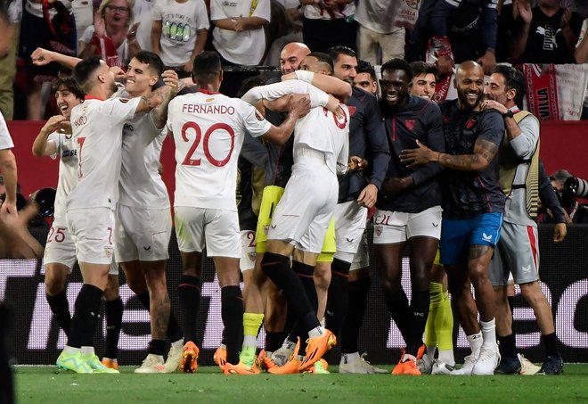 Nogometaši Seville so bili za razred boljši od Manchester Uniteda.FOTO: Cristina Quicler/AFP