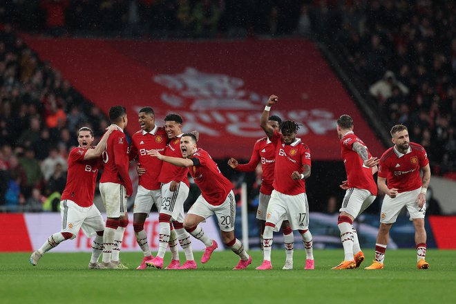 Manchester United se je uvrstil v finale. FOTO: Adrian Dennis Afp