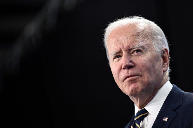 Demokratski predsednik Joe Biden hoče vladati še štiri leta. Foto Brendan Smialowski/AFP