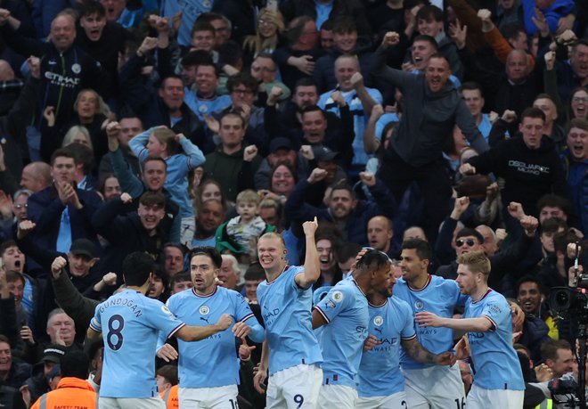 Manchester City je prepričljivo premagal Arsenal in je v najboljšem položaju za naslov angleškega prvaka, že petega v zadnjih šestih sezonah. FOTO: Phil Noble/Reuters