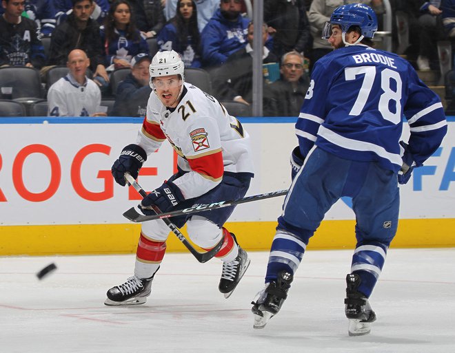 Hokejisti Floride Panthers so dobili prvo tekmo polfinala končnice v severnoameriški ligi NHL proti Toronto Maple Leafs. FOTO: Claus Andersen/Getty Images, AFP