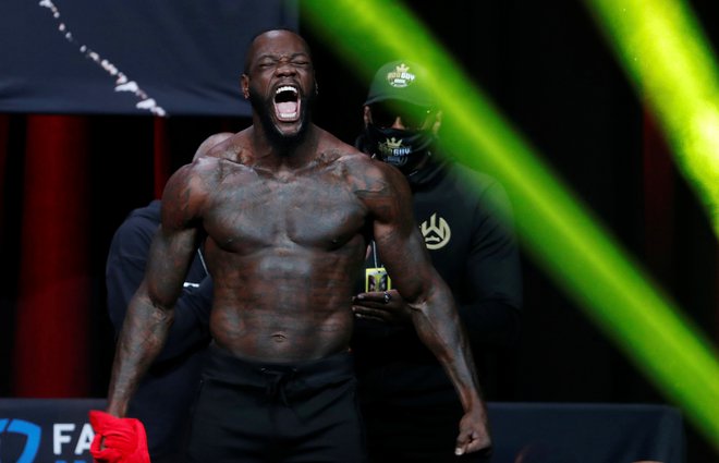 Deontay Wilder je moral zaradi posedovanja orožja prebiti noč za rešetkami. FOTO: Steve Marcus/Reuters