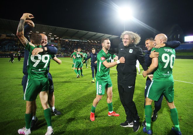 Olimpija je bila zmagovalka zadnjega pokalnega finala proti  Mariboru leta 2019 v Celju. FOTO: Tadej Regent/Delo