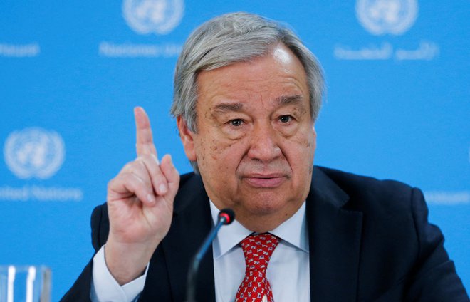 Generalni sekretar ZN Antonio Guterres je spregovoril o nezamenljivi vlogi medijev za svobodo in demokracijo.FOTO:Thomas Mukoya / REUTERS