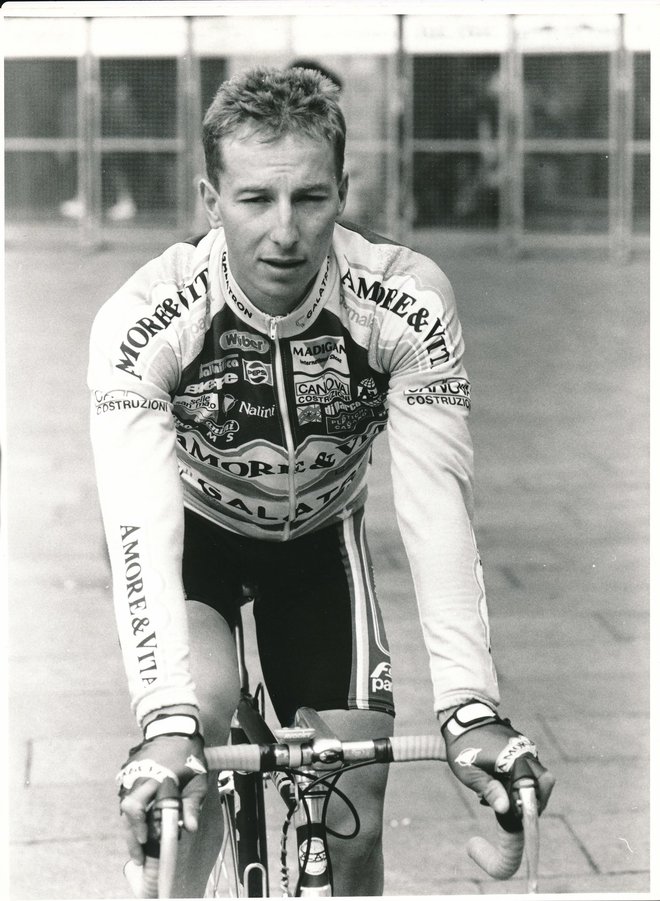 Valter Bonča je bil leta 1994 osamljeni slovenski jezdec na Giru skozi Kranj. FOTO: Tomi Lombar 