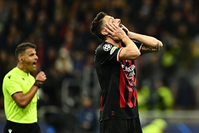 Olivier Giroud je bil razočaran nad razpletom. FOTO: Gabriel Bouys/AFP