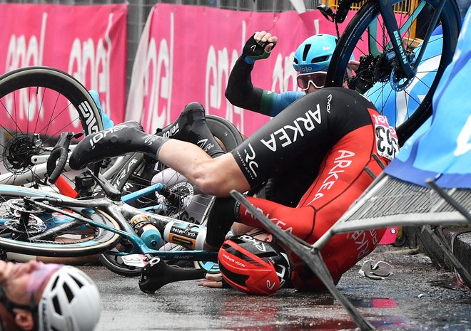 Včerajšnja etapa je bila srhljiva. FOTO: Jennifer Lorenzini/Reuters