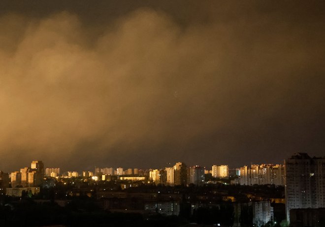 Ukrajinska zračna obramba je večino raket sestrelila. FOTO: Gleb Garanich/Reuters