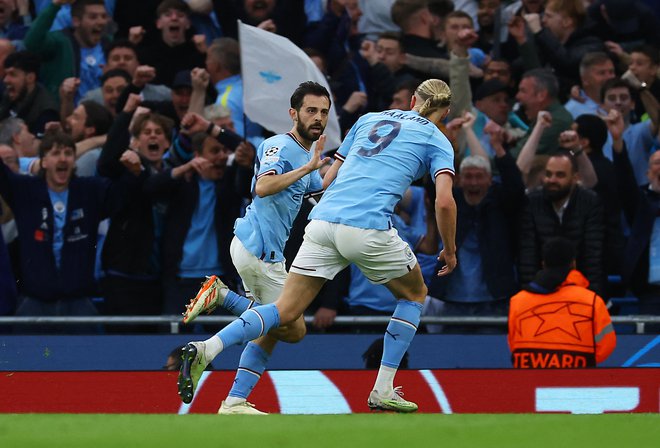 Bernardo Silva je bil junak Manchester Cityja, že v prvem polčasu je dosegel dva zadetka. Foto: Reuters