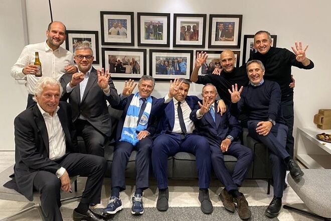Pep Guardiola in njegovi prijatelji so si dali duška po izjemni zmagi proti madridskemu Realu. FOTO: Instagram