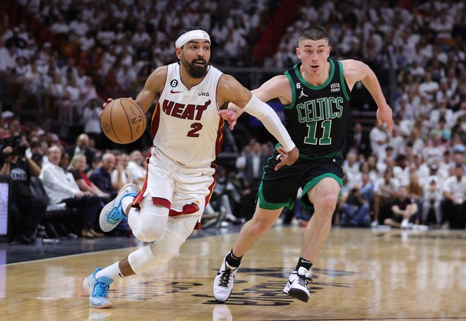 Gabe Vincent je z 29 točkami, od tega je dosegel šest trojk, prišel do strelskega rekorda kariere. FOTO: Megan Briggs/Getty Images/AFP