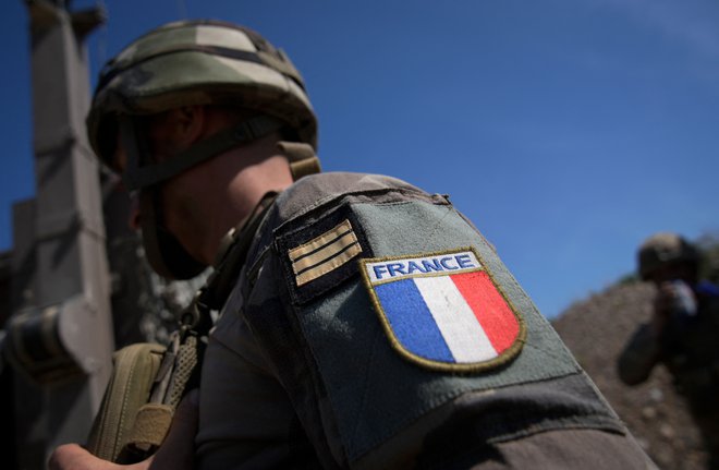 Francoski vojak na Natovih vajah v Estoniji FOTO: Jaap Arriens/AFP