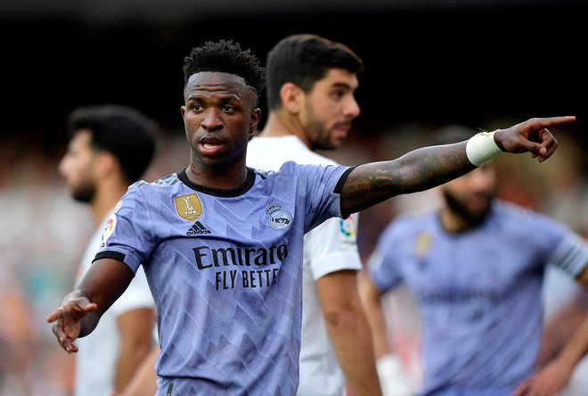 Vinicius Junior se je uveljavil kot eden glavnih Realovih adutov.  FOTO: Pablo Morano/Reuters