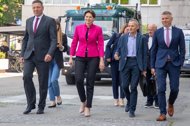 Novinarska konferenca ministrstva za infrastrukturo po sestanku z župani občin na območju severnega dela tretje razvojne osi ter vodstvom družbe Dars, Ljubljana, 29. 5. 2023 FOTO: Voranc Vogel/Delo