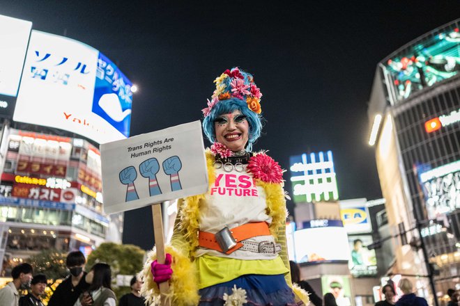 Dan vidnosti transspolnosti v Tokiju. FOTO: Yuichi Yamazaki/AFP