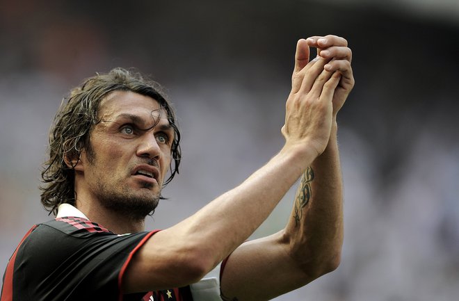 Paolo Maldini je bil vso kariero član Milana. FOTO: Filippo Monteforte/AFP