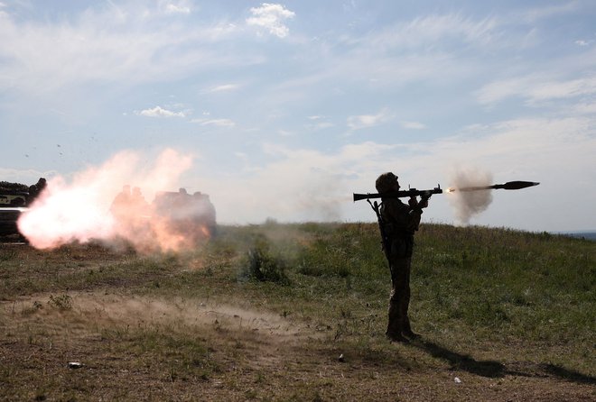 Včeraj v regiji Doneck. FOTO: Anatolii Stepanov/Afp