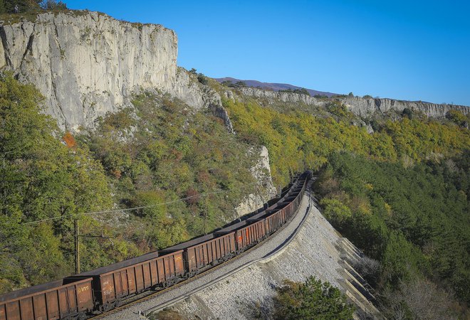 Stara železnica, ki prehaja Kraški rob, predstavlja nevarnost za spodaj ležeče vodovarstveno območje Rižane. FOTO: Jože Suhadolnik/Delo