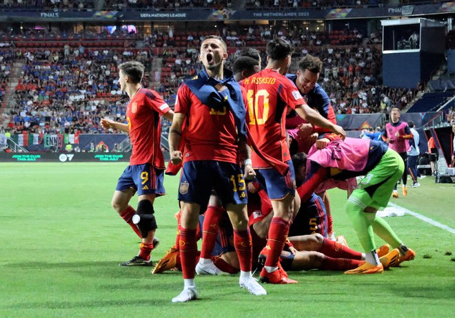 Španciso se zasluženo uvrstili v finale lige narodov. FOTO: Wolfgang Rattay/Reuters