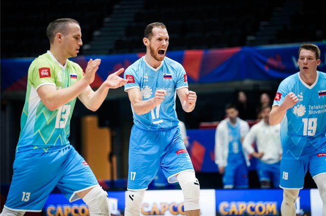 Slovenci so zmleli v Franciji tudi reprezentanco Kanade. FOTO: Volleyball World