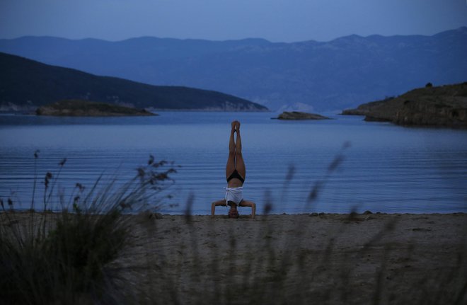 Utrinek z otoka Raba na Hrvaškem 17. julija 2018. FOTO: Matej Družnik/Delo