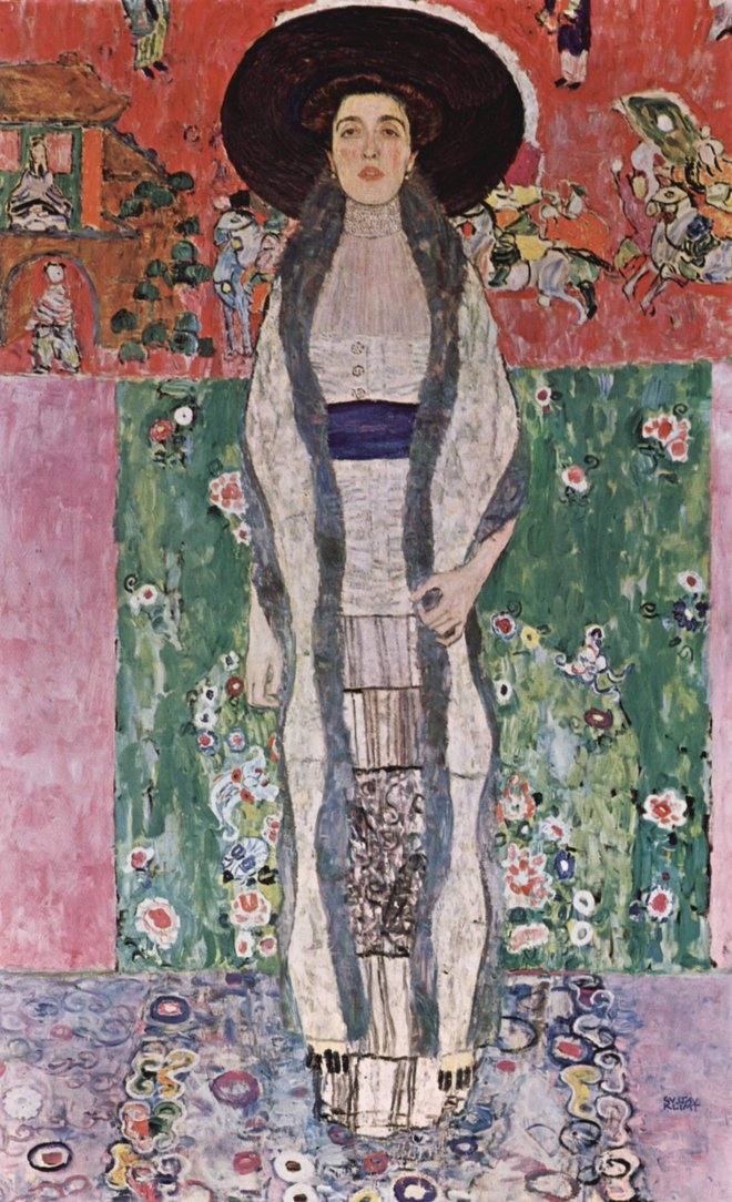Leta 1912, ko je naslikal drugi portret Adele Bloch-Bauer, je začel uporabljati veliko širšo paleto barv. FOTO: Wikipedija