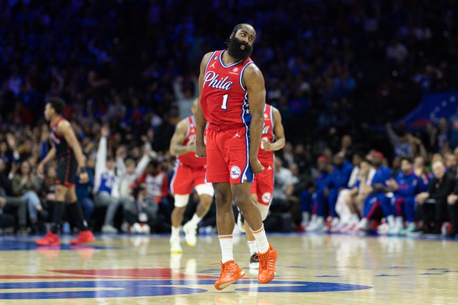 James Harden sicer ostaja član Philadelphie, a želi po poldrugem letu zapustiti moštvo. FOTO: Bill Streicher/Usa Today Sports Via Reuters Con