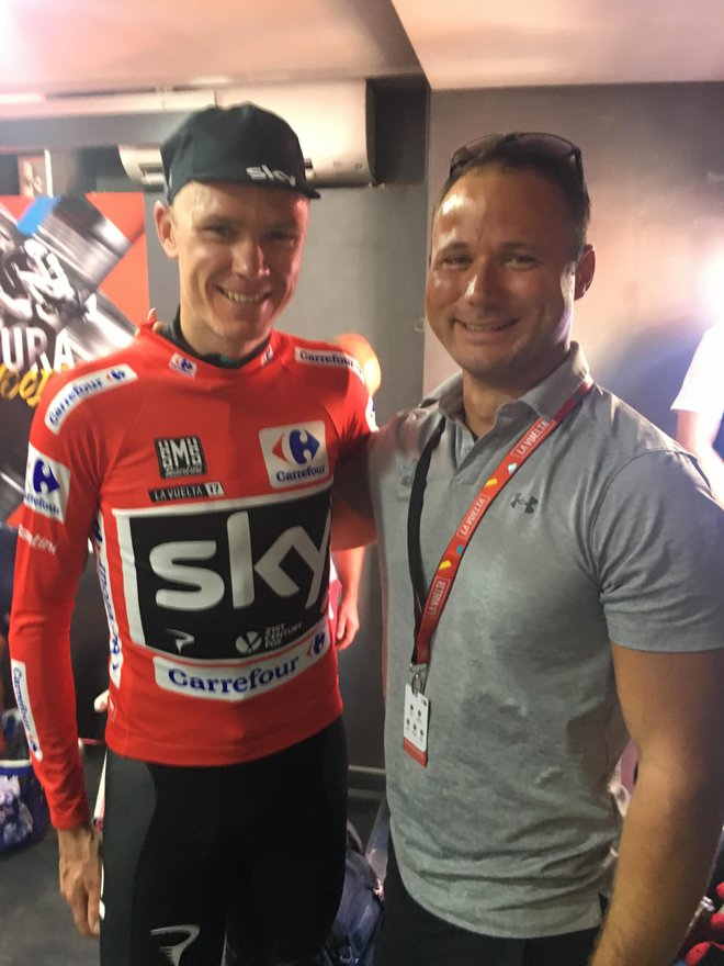 Chris Froome je s pomočjo Davida Rožmana štirikrat zmagal na Touru, dvakrat na Vuelti in enkrat na Giru. FOTO: osebni arhiv